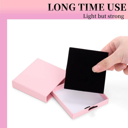 20 Pack Pink Jewelry Gift Boxes, Cardboard Jewelry Packaging Boxes with Lid and Black Sponge Lining, Small Empty Bracelet Gift Box Bulk for Earrings, Necklaces, Christmas, Valentine's Day