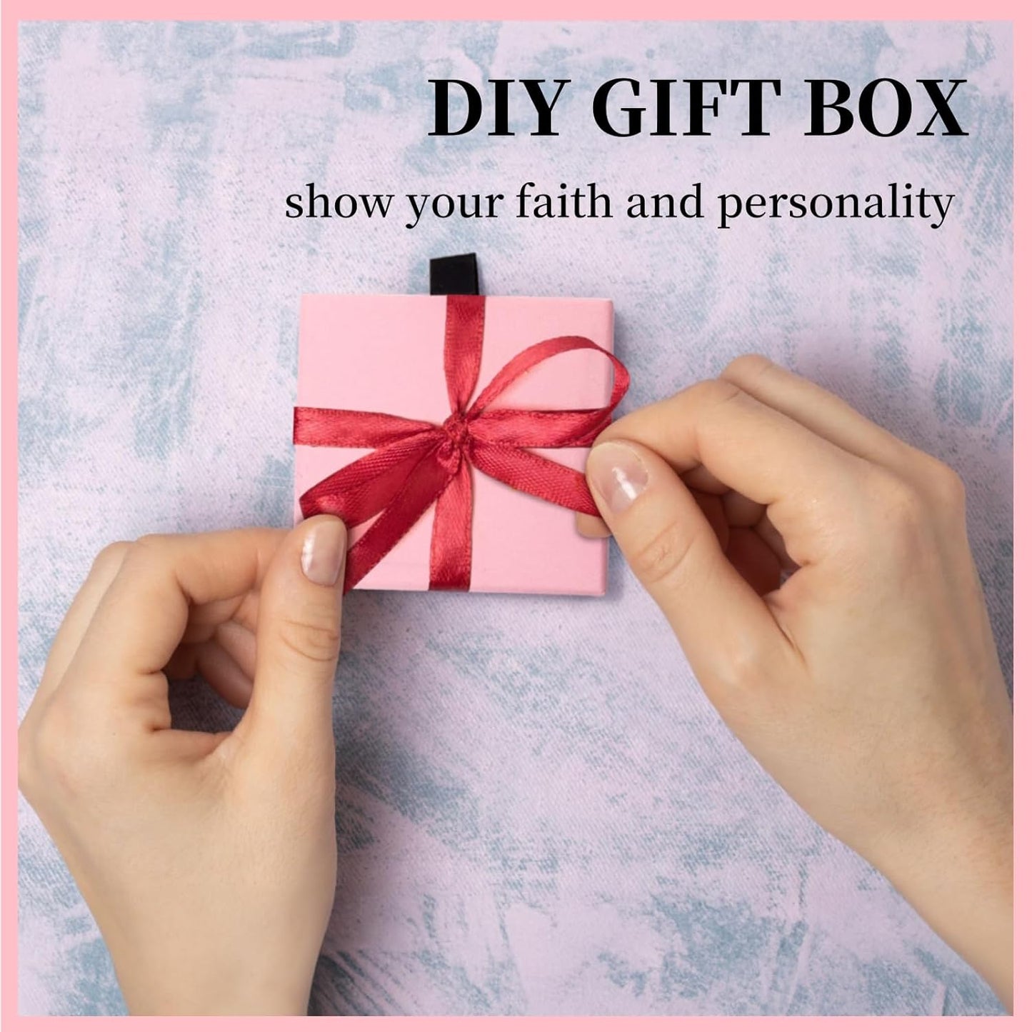 20 Pack Pink Jewelry Gift Boxes, Cardboard Jewelry Packaging Boxes with Lid and Black Sponge Lining, Small Empty Bracelet Gift Box Bulk for Earrings, Necklaces, Christmas, Valentine's Day