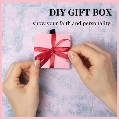 20 Pack Pink Jewelry Gift Boxes, Cardboard Jewelry Packaging Boxes with Lid and Black Sponge Lining, Small Empty Bracelet Gift Box Bulk for Earrings, Necklaces, Christmas, Valentine's Day
