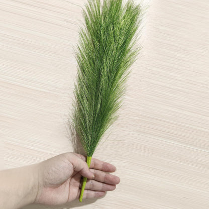 2Pcs Faux Pampas Grass Small 45cm/17.7" Fake Fluffy Pampas Grass 7 Branches Artificial Vase Filler for Home Office Vase Wedding Decoration Pink