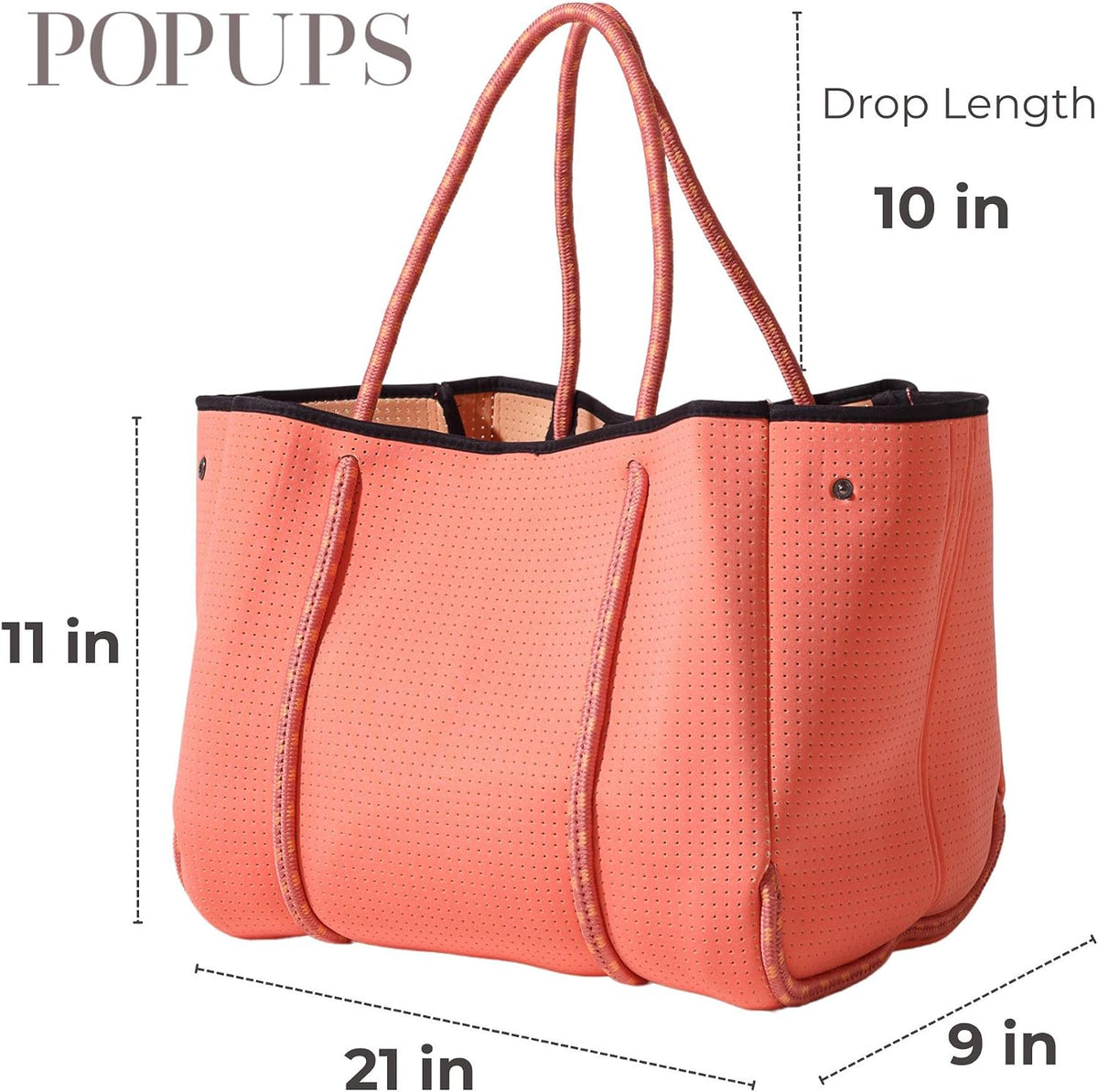 POPUPS Tote Bag, Everyday Neoprene Bags for Women