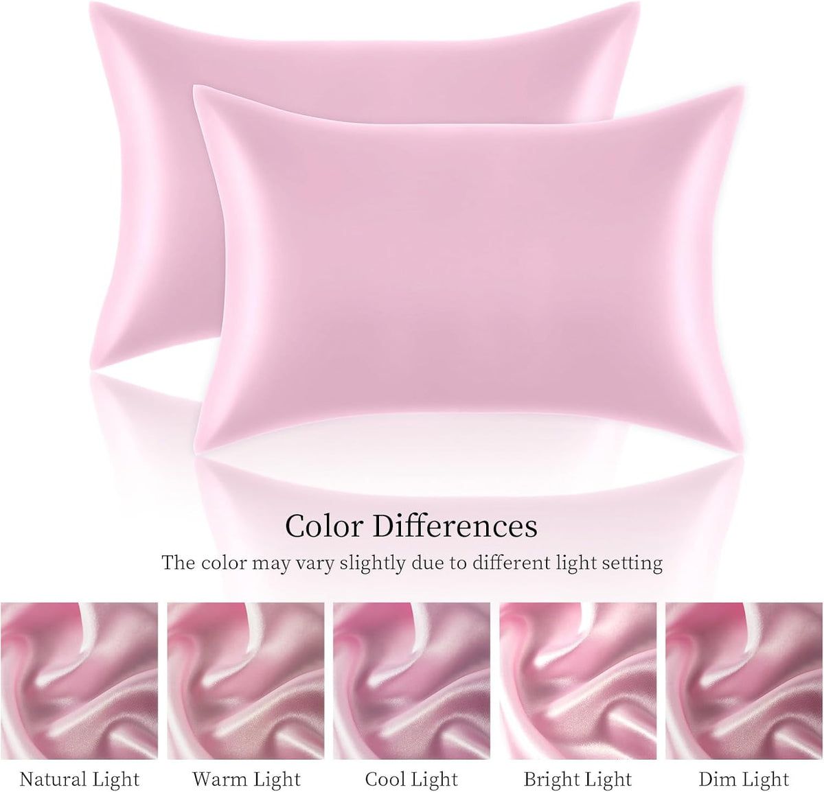 Pink Satin Pillowcase, Similar to Silk Pillow Cases 20x26 inches