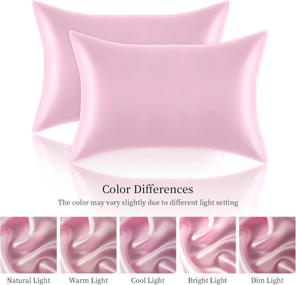 Pink Satin Pillowcase, Similar to Silk Pillow Cases 20x26 inches