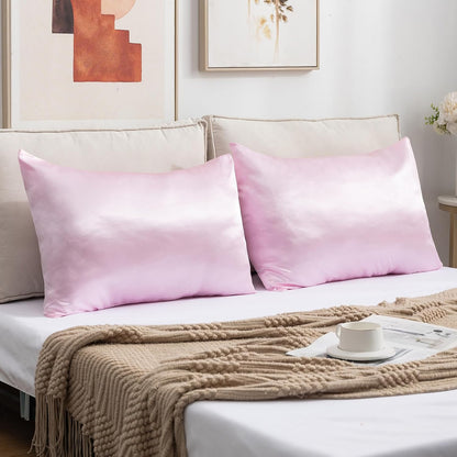 Pink Satin Pillowcase, Similar to Silk Pillow Cases 20x26 inches