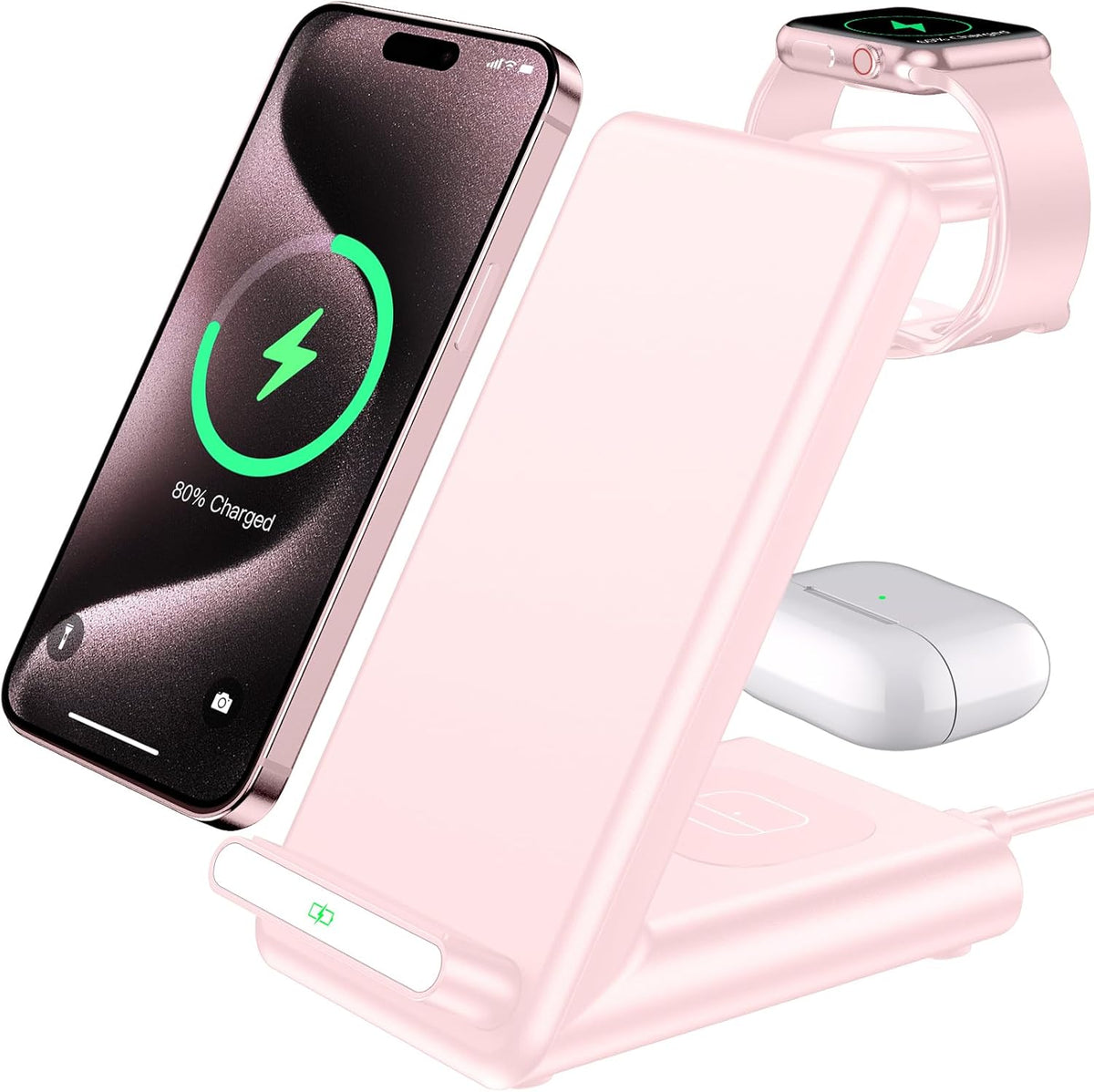 Wireless Charging Station,3 in 1 Charging Stand for Apple Multiple Devices