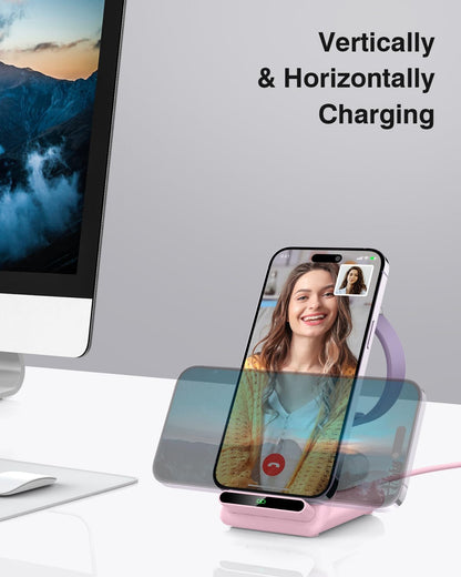 Wireless Charging Station,3 in 1 Charging Stand for Apple Multiple Devices