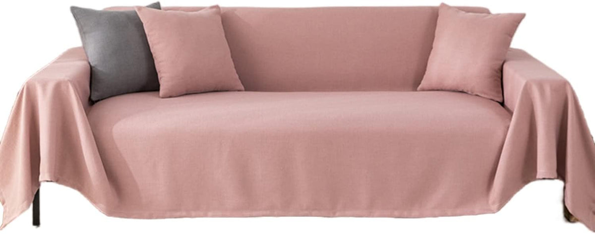 Modern Sofa Blanket, Sofa Throw 3 Seater, Washable Couch Cover Bed Protector, Multi Purpose Large Throw for Sofas Bedroom Travel Camping-pink-180x130cm(70x51inch)
