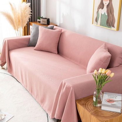 Modern Sofa Blanket, Sofa Throw 3 Seater, Washable Couch Cover Bed Protector, Multi Purpose Large Throw for Sofas Bedroom Travel Camping-pink-180x130cm(70x51inch)