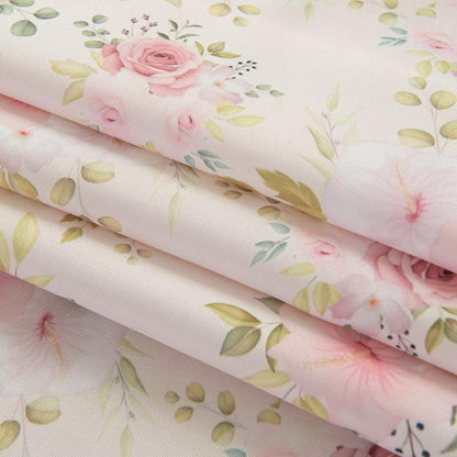 Flower Tablecloth, Pink Floral Table Cloth for Rectangle Tables,Waterproof Resistant Rose Table Cover for Valentines,Parties,Wedding Use Spring/Summer (54 X 78 Inch)
