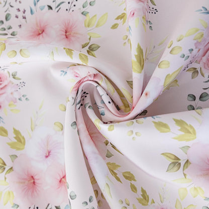 Flower Tablecloth, Pink Floral Table Cloth for Rectangle Tables,Waterproof Resistant Rose Table Cover for Valentines,Parties,Wedding Use Spring/Summer (54 X 78 Inch)