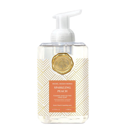 Foaming Hand Soap, Sparkling Peach, Beautiful Square Container with Pump