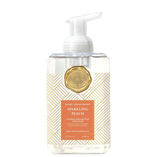 Foaming Hand Soap, Sparkling Peach, Beautiful Square Container with Pump