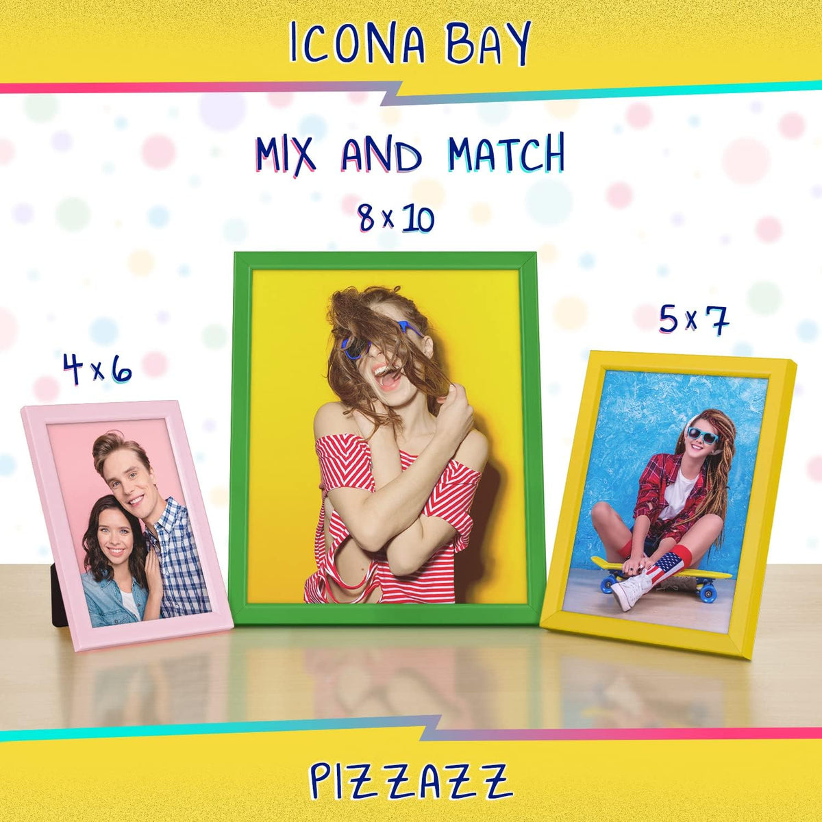 4x6 Pastel Pink Picture Frame - Solid Wood, Pizzazz Collection