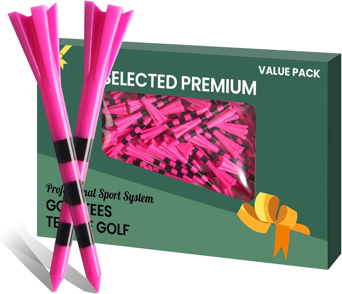 VEASAERS Golf Tees Plastic with Stripes