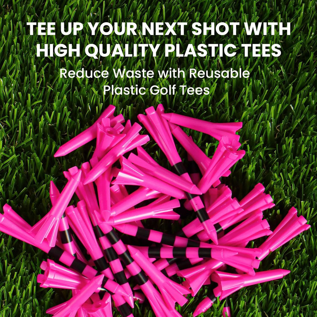 VEASAERS Golf Tees Plastic with Stripes