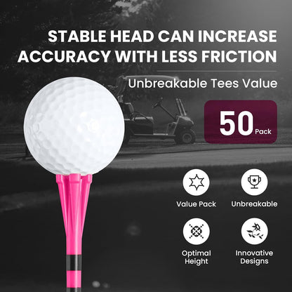 VEASAERS Golf Tees Plastic with Stripes