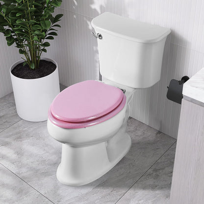 Glitter Toilet Seat, Slow Close (Elongated, Pink)