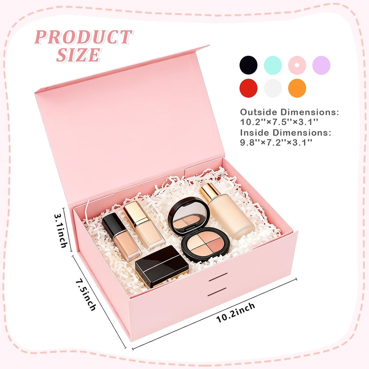 Pink Magnetic Gift Box for Present Medium Gift Boxes with Lid for Women