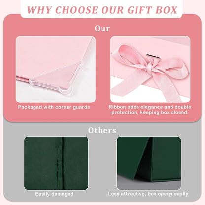 Pink Magnetic Gift Box for Present Medium Gift Boxes with Lid for Women
