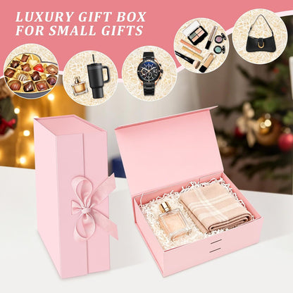 Pink Magnetic Gift Box for Present Medium Gift Boxes with Lid for Women