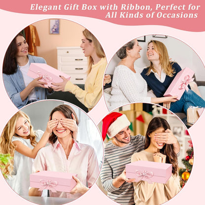 Pink Magnetic Gift Box for Present Medium Gift Boxes with Lid for Women