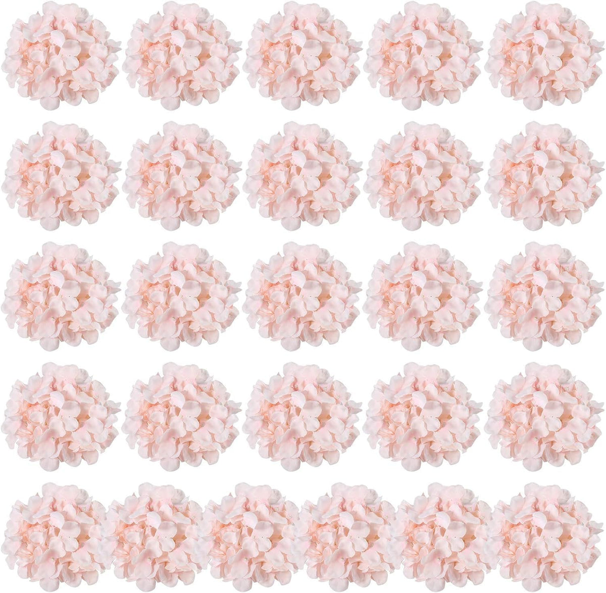 26 Pieces Hydrangea Artificial Flowers Pink Silk Flowers Artificial Flowers Heads with Stems for Home Wedding Party Decorations