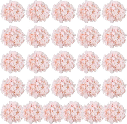 26 Pieces Hydrangea Artificial Flowers Pink Silk Flowers Artificial Flowers Heads with Stems for Home Wedding Party Decorations