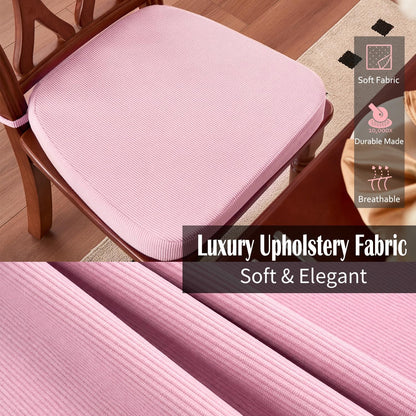 Dining Chair Cushions, Pink, 17"x16", Set of 4