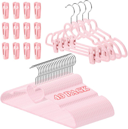 for you 20 Pcs Velvet Clothes Hangers with 20 Pcs Clips Non Slip Pink Cute Heart Hanger 360 Degree Swivel Hook Space Saving Felt Heart Drying Rack for Women Pant Jacket Shirt Skirt Suit Dress