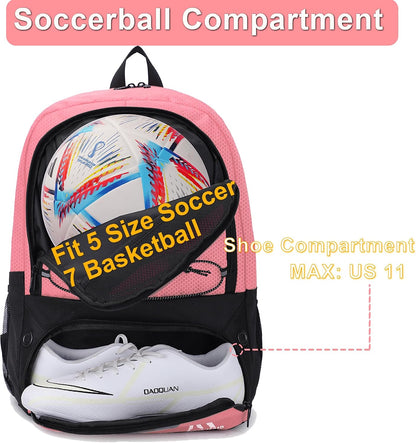 Soccer Bag,Youth Soccer Backpack with Ball and Cleat Compartment