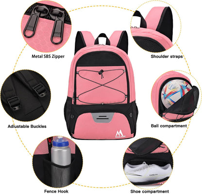 Soccer Bag,Youth Soccer Backpack with Ball and Cleat Compartment