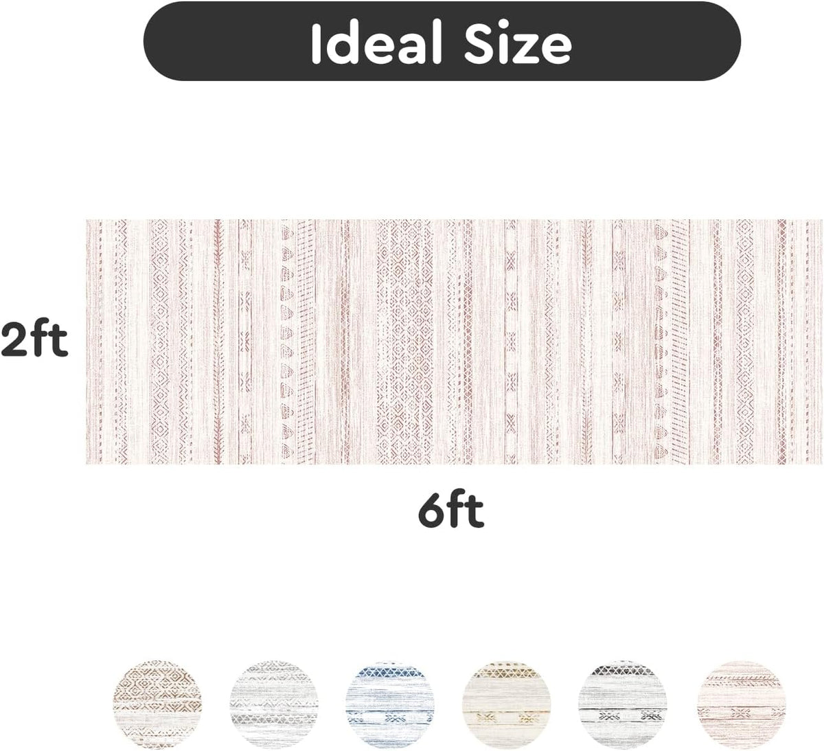 2x6 Pink Runner Rug Machine Washable Non Slip Area Rug Distressed Neutral Moroccan Boho Rug Ultra Soft Floor Runners for Hallways for Entryway Laundry Room Kitchen