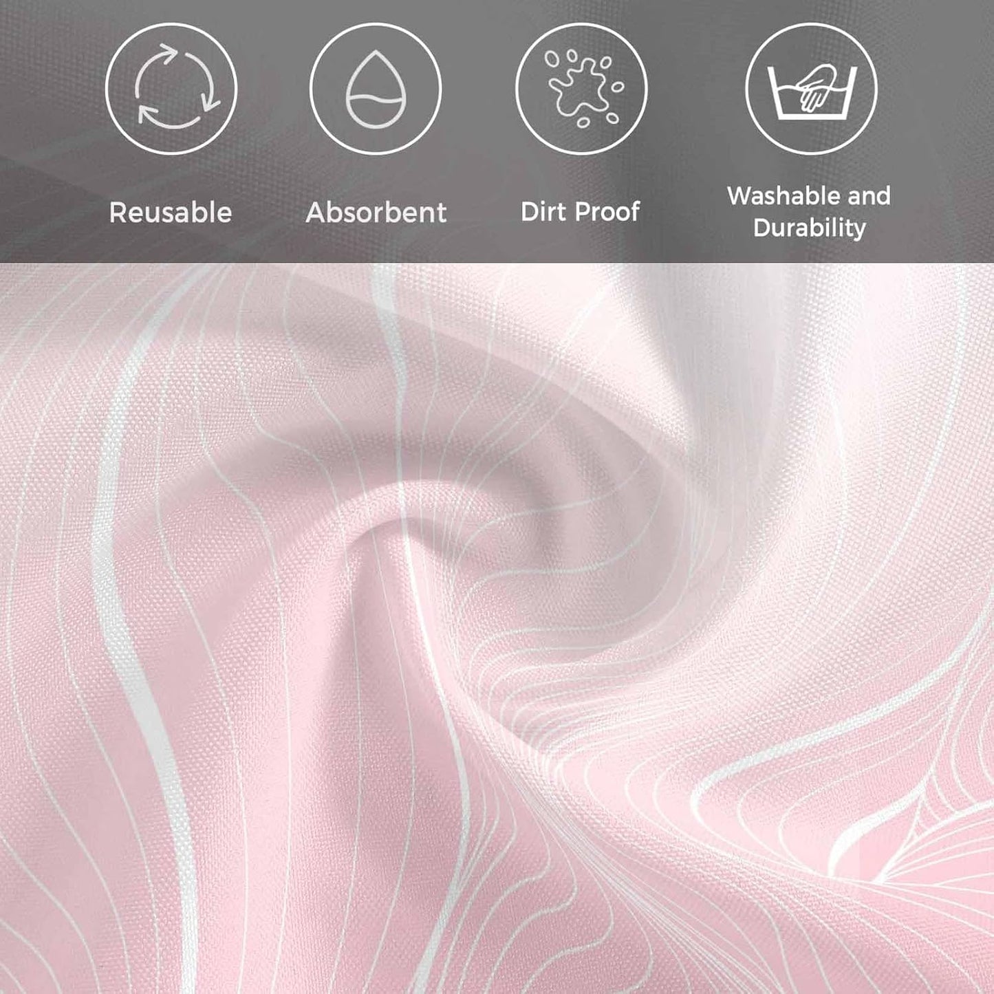 Cloth Napkins Set of 4 Ombre Pink Stripes Cocktail Napkins Striped Lines Waves Washable Reusable Soft Dinner Table Napkins for Dinner Party Banquet Hotel Holiday Everyday Use 20x20 Inch