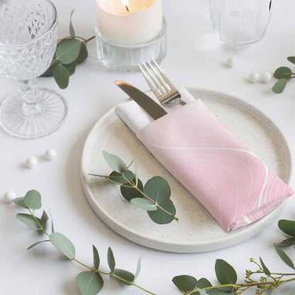Cloth Napkins Set of 4 Ombre Pink Stripes Cocktail Napkins Striped Lines Waves Washable Reusable Soft Dinner Table Napkins for Dinner Party Banquet Hotel Holiday Everyday Use 20x20 Inch
