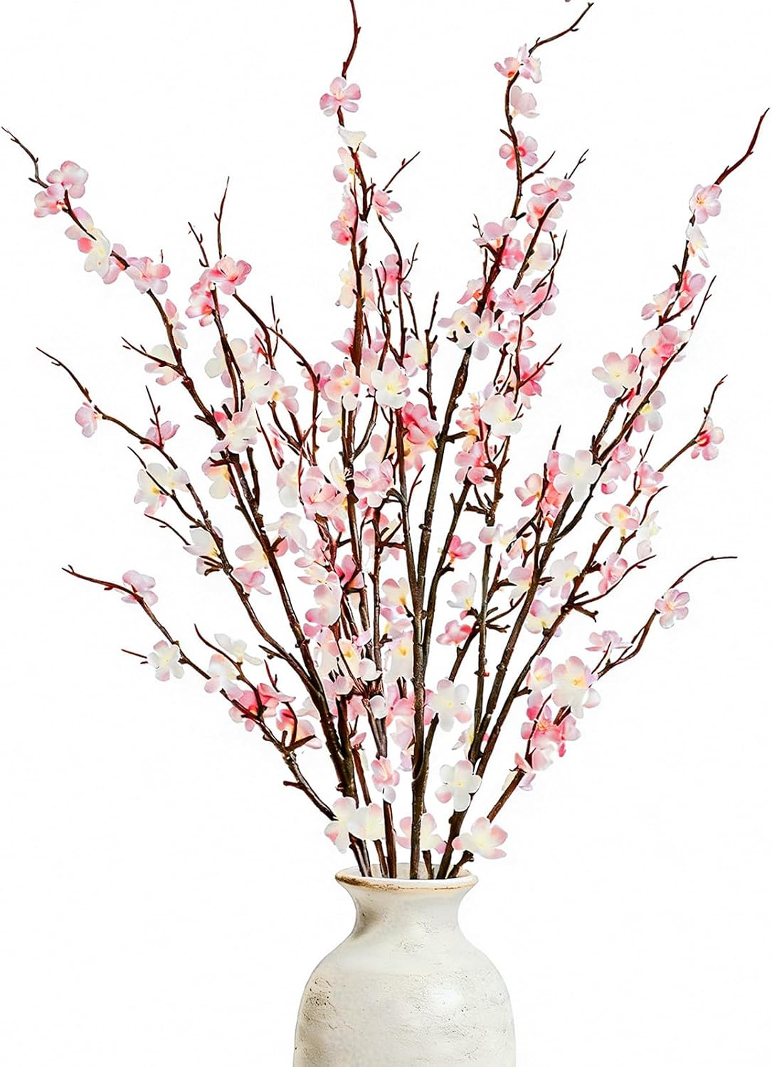 4 Pcs Cherry Blossom Branches 39 Inch Pink Fake Flowers Spring Decorations for Home Decor, Artificial Flowers Long Stem Branches for Vase Wedding Office Party Table Decor Centerpieces