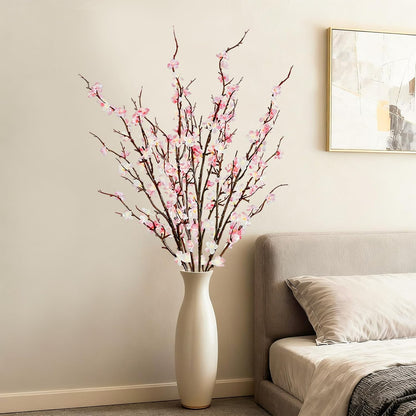 4 Pcs Cherry Blossom Branches 39 Inch Pink Fake Flowers Spring Decorations for Home Decor, Artificial Flowers Long Stem Branches for Vase Wedding Office Party Table Decor Centerpieces
