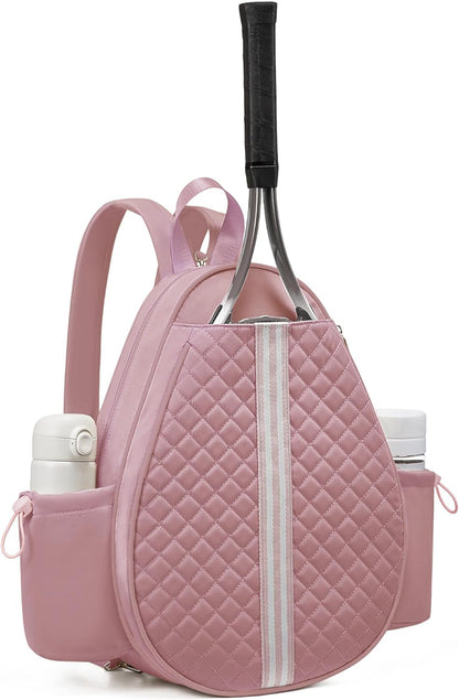 Tennis Bag, Quilted Tennis Bag for Women, Tennis Racket Backpack Bag