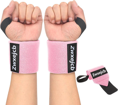 Weightlifting Wrist Wraps - Heavy-Duty Support for Gym, Bench Press, and Pushups, Premium Polyester & Nylon Wrist Straps for Maximum Stability and Comfort During Strength Training - 1 Pair, Unisex for Men & Women