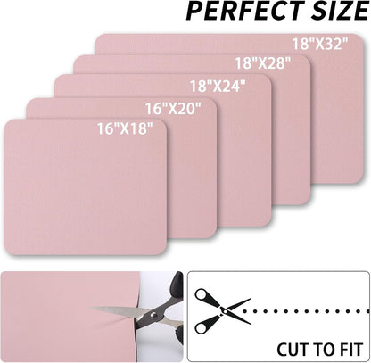 Dish Drying Mat for Kitchen Counter, Heat Resistant Drainer Mats with Non-slip Rubber Backed, Hide Stain Kitchen Super Absorbent Draining Mat, Easy to Clean Dish Rack Pad, Pink 16"x18"