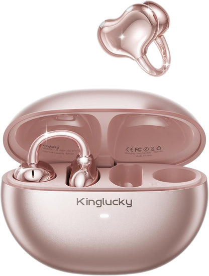 Upgraded Clip-On Earbuds, Open Ear Wireless Earbuds Bluetooth 6.0
