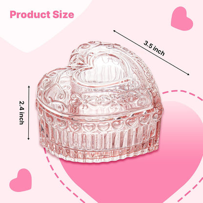 Pink Heart Shaped Jewelry Box, Heart Trinket Box