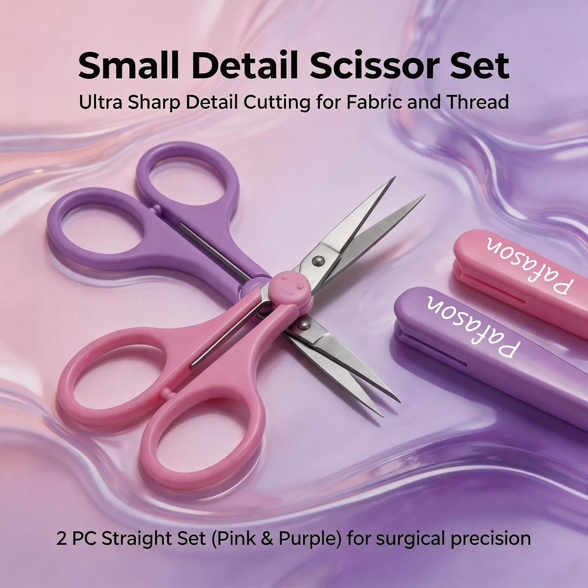 Small Travel Sewing Craft Scissors Set Straight Precision Fine Tip