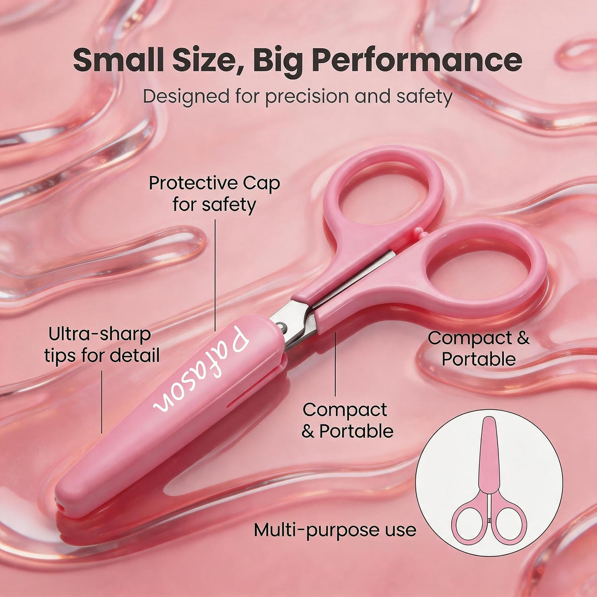 Small Travel Sewing Craft Scissors Set Straight Precision Fine Tip