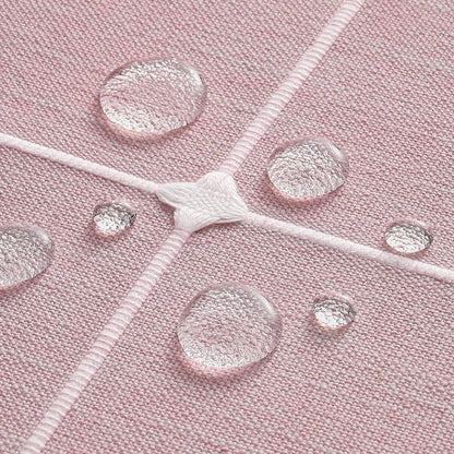 ZeeMart Boho Rectangle Grid Tablecloth with Tassels, Pink 52x70in