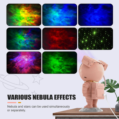 Cute Room Decor Aesthetic - Pink Astronaut Galaxy Projector for Teen Girls Bedroom, Star Projector Night Light with Remote, Kawaii Room Decor, 2025 Christmas Birthday Gifts for Teen Girls (Pink)