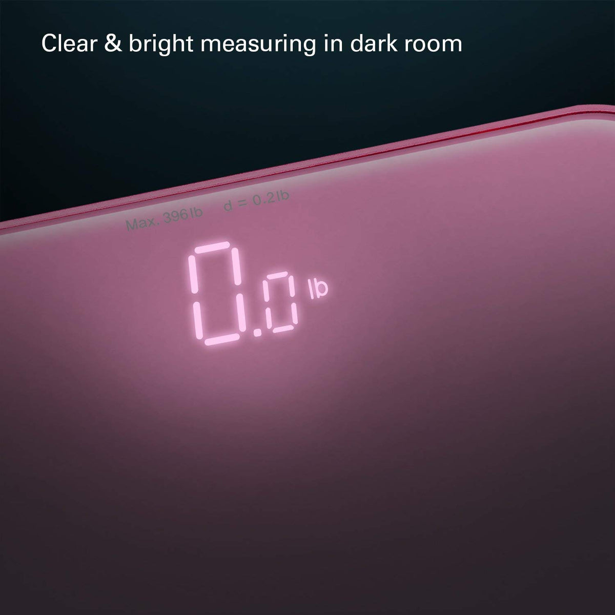 S Body High Precision Ultra Wide Digital Body Weight Bathroom Scale up to 396lb/180kg, Super-Clear Large LED Display,Step-On Technology, Pink