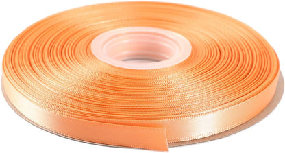 ITIsparkle 3/8" Inch Double Faced Satin Ribbon 50 Yards-Roll Set for Gift Wrapping Scrap Books Party Favor Hair Braids Baby Shower Decoration Floral Arrangement Craft Supplies, Peach Ribbon