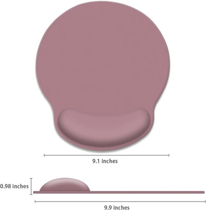 Ergonomic Mouse Pad with Wrist Support, Dark Pink