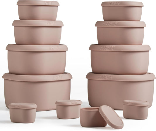 12Pcs/Set Nesting Silicone Food Storage Containers with Lids