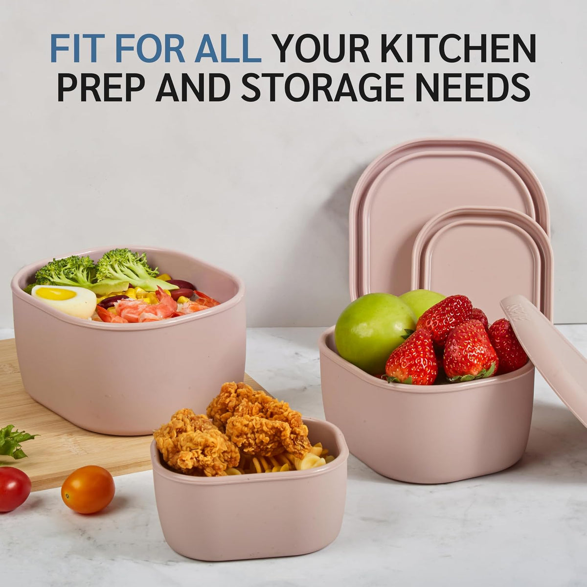 12Pcs/Set Nesting Silicone Food Storage Containers with Lids